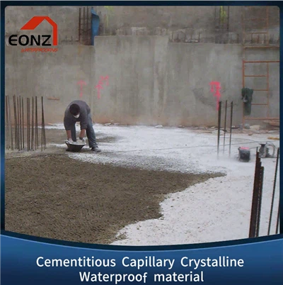 Revêtement imperméable cristallin capillaire cimenteux